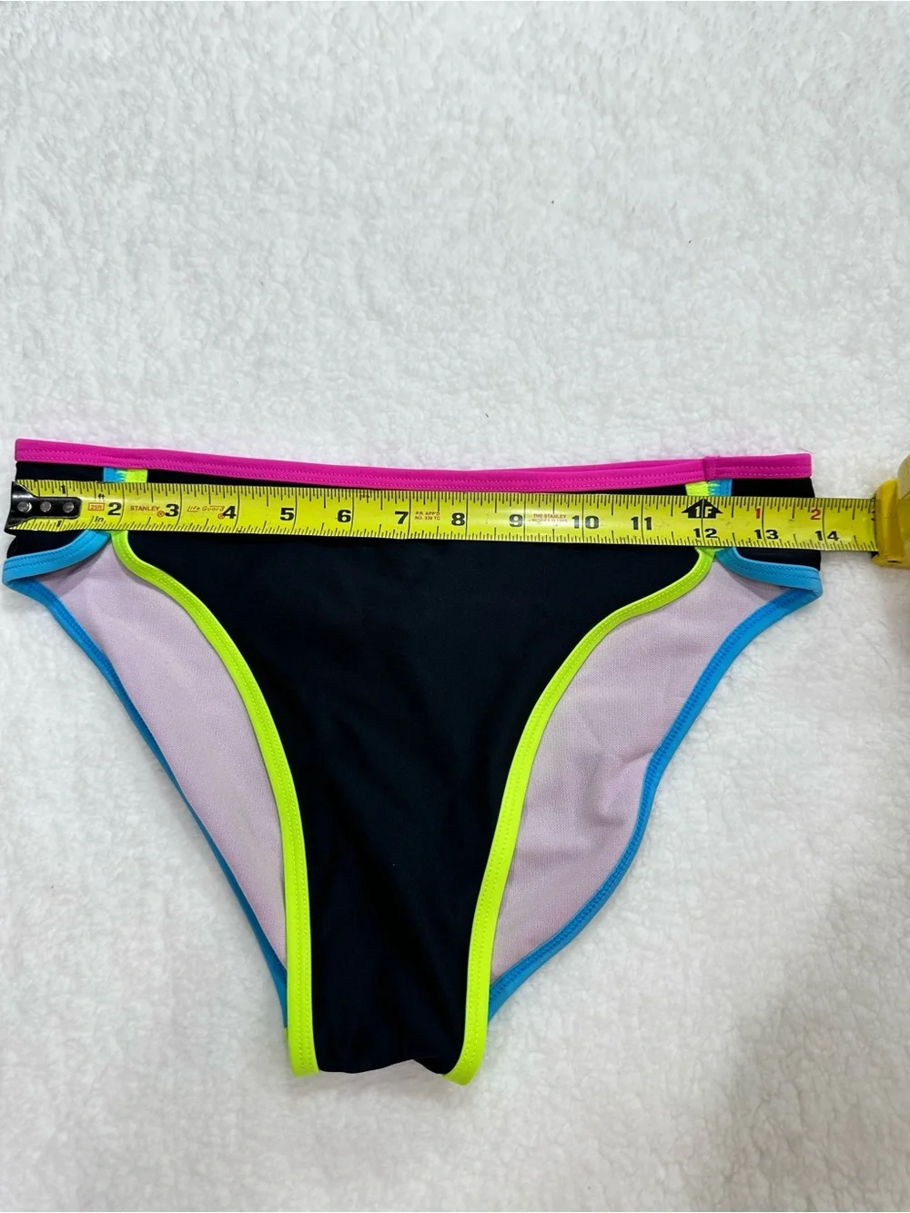 Girl’s Under Armour Black Two-Piece Swim Set with Neon Trim